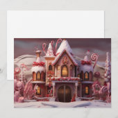 幻想的なジンジャーブレッドハウスとキャンディー3 シーズンカード (正面/裏面)