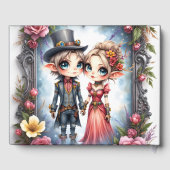 幻想的なスチームパンクのエルフの結婚式 ゲストブック (裏面)