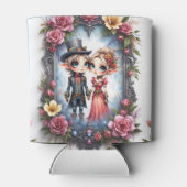 幻想的なスチームパンクのエルフの結婚式 缶クーラー (裏面)