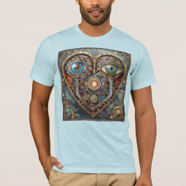幻想的なスチームパンクのハート I See You I Love You Tシャツ