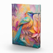 幻想的なスミレ色の喉の歌鳥 フォトブロック (右)