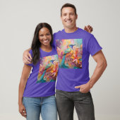 幻想的なスミレ色の喉の歌鳥 Tシャツ (ユニセックス)