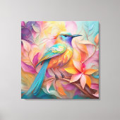 幻想的なスミレ色の喉の鳴き鳥 キャンバスプリント (正面)
