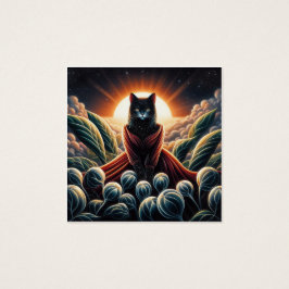 幻想的なデジタルアート：夜空の猫が囲まれた