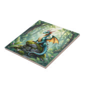 幻想的なドラゴンと古代の石 タイル (側面)
