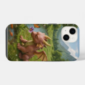 幻想的なドラゴン ガーデン iPhone 14 カーース – 幻想的なF iPhoneケース (裏面横)