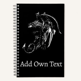 幻想的なドラゴン ダークオーラの翼 アートデザイン  ノートブック