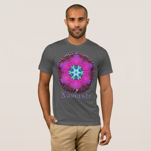 幻想的なナマステ万華鏡 Tシャツ (正面フル)