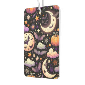 幻想的なハロウィンの夜空パターン カーエアーフレッシュナー (左)