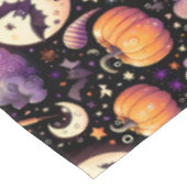 幻想的なハロウィンの夜空パターン テーブルクロス (アングル)
