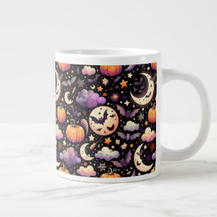 幻想的なハロウィンナイトスカイパターン ジャンボコーヒーマグカップ