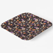 幻想的なハロウィンナイトスカイパターン ペーパープレート (傾斜あり)