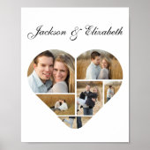 幻想的なハートの写真コラージュをオーダーメイド ポスター (正面)