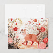 幻想的なバラ園の猫 シーズンポストカード (正面/裏面)