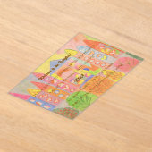 幻想的なパステルカラーのおとぎの城の誕生日 アクリル招待状 (レイダウン)