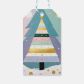 幻想的なパステルカラーのクリスマスツリー ギフトタグ (裏面)
