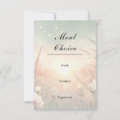 幻想的なパステルカラーの野の花の結婚式 出欠カード (裏面)