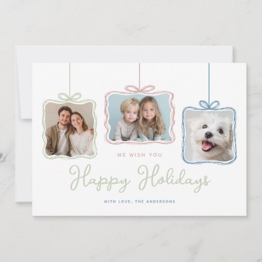 幻想的なパステルギフトボックスの写真 シーズンカード (正面)