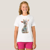 幻想的なパステルスパークルヤギの子供たち Tシャツ (正面フル)