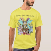 幻想的なパステルタビー妖精猫の花の幻想 Tシャツ (正面)