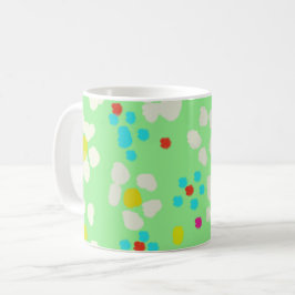 幻想的なパステルダイジーの花柄クラシックコーヒーマグ コーヒーマグカップ