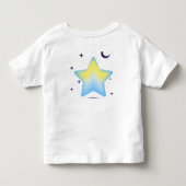 幻想的なパステル調の星と月の Nursery トドラーTシャツ (裏面)