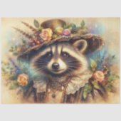 幻想的なビクトリア調アライグマのデコパージュ 薄葉紙 (正面)