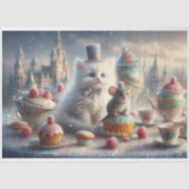 幻想的なビンテージ・ティーパーティー 猫 ネズミ デコパージュ 薄葉紙 (正面)