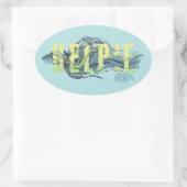 幻想的なビーストケルピー 楕円形シール (バッグ)