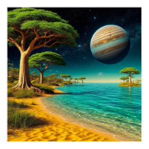 幻想的なビーチの風景