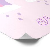 幻想的なピンクとパープルの虹の雨雲の名前 ポスター (角)