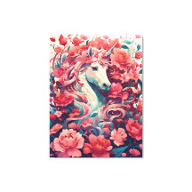 幻想的なピンクのユニコーンのファンタジーアート