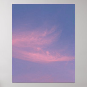幻想的なピンクの夕暮れの雲の写真 ファインアート ポスター