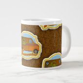 幻想的なファンシャグパターン ジャンボコーヒーマグカップ (正面右)