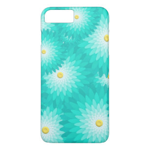 幻想的なファンタジーの花 – ターコイズ iPhone 8 PLUS/7 PLUSケース