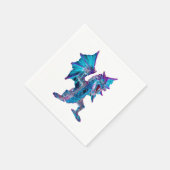 幻想的なファンタジーアクアドラゴンの伝説 x 50 スタンダードカクテルナプキン (角)