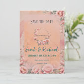 幻想的なフェアリーテイルの花のSave the Date セーブザデート (スタンド正面)