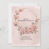 幻想的なフェアリーテイルの花のSave the Date セーブザデート (裏面)