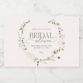 幻想的なフェアリーテイルガーデン＆ボウズのブライダルシャワー スパークリングワインラベル (シングルラベル)