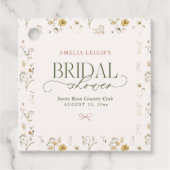 幻想的なフェアリーテイルガーデン＆ボウズのブライダルシャワー フェイバータグ (正面)