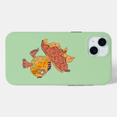 幻想的なフォルクアートの金魚 | ボヘミアン スワール ファンタジー Case-Mate iPhoneケース (裏面 (横))
