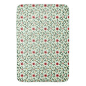 幻想的なフォルクロア風の花と蝶のパターン バスマット (正面縦)