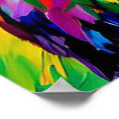 幻想的なフクロウのアートポスター - カラフルな水彩画 ポスター (角)