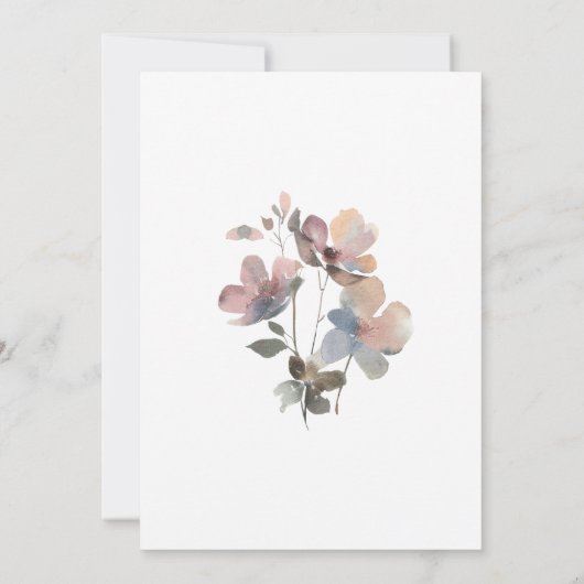 幻想的なフラワーピンクの女の子のドラゴン ベビーシャワー 招待状 (裏面)