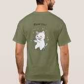 幻想的なフルートを演奏する猫 Tシャツ (裏面)