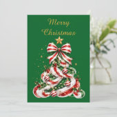 幻想的なホリデーウォーターカラーウィンターワンダーランド シーズンカード (スタンド正面)