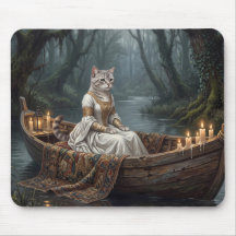 幻想的なボートの猫