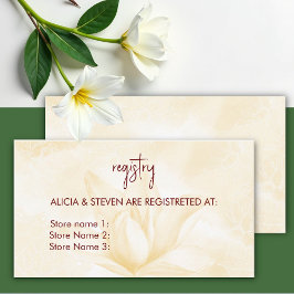幻想的なマグノリアの花、レジストリ エンクロージャーカード