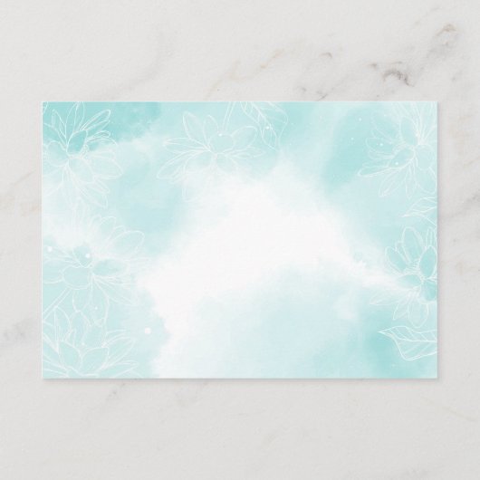 幻想的なマグノリアの花、結婚式の宿泊施設 エンクロージャーカード (裏面)