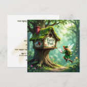 幻想的なマジックフェアリーの子供パーティー招待状 招待状 (正面/裏面)